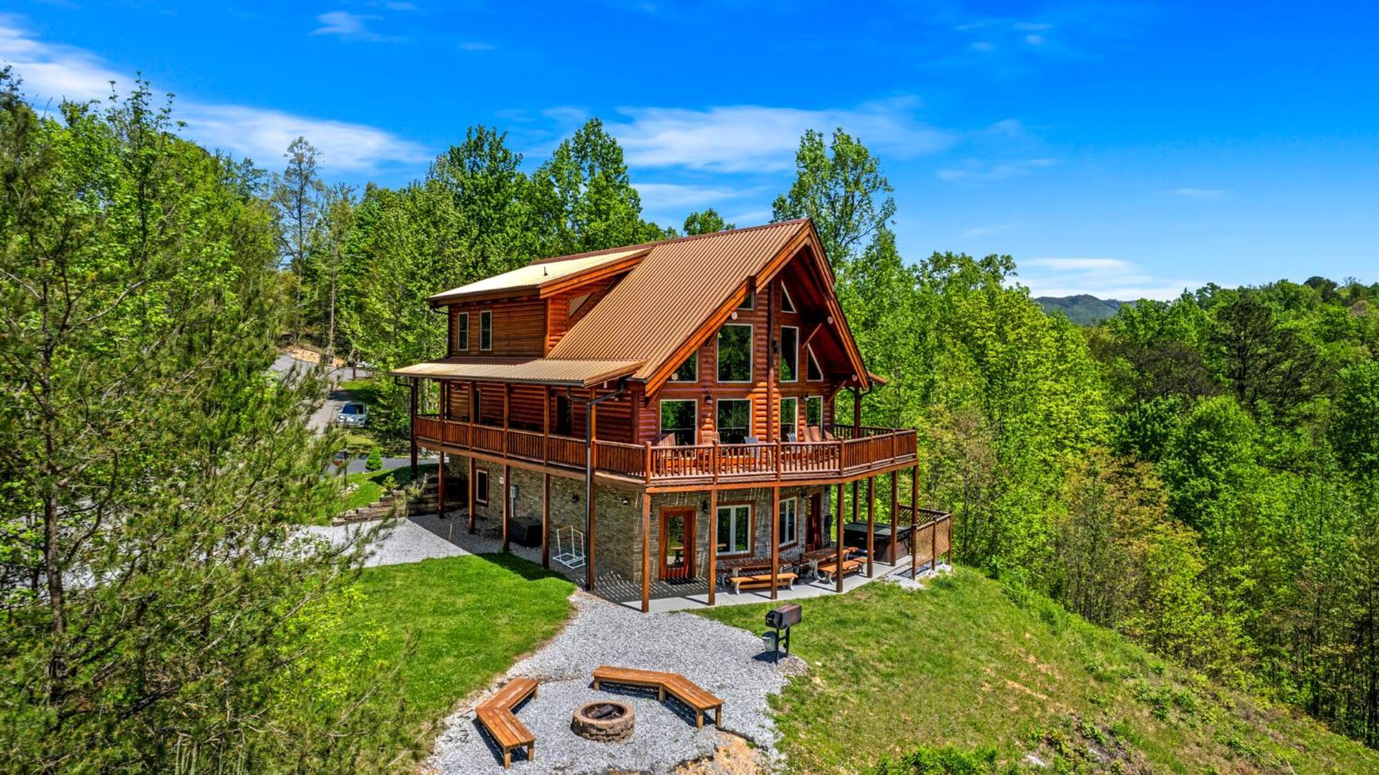 Ridge View Lodge Nature And Mountain View - Hot Tub - Firepit - Yard - Games Гатлинбург Экстерьер фото